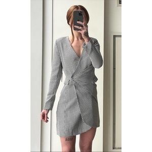 NEW Jason Wu Houndstooth Wrap Dress Medium